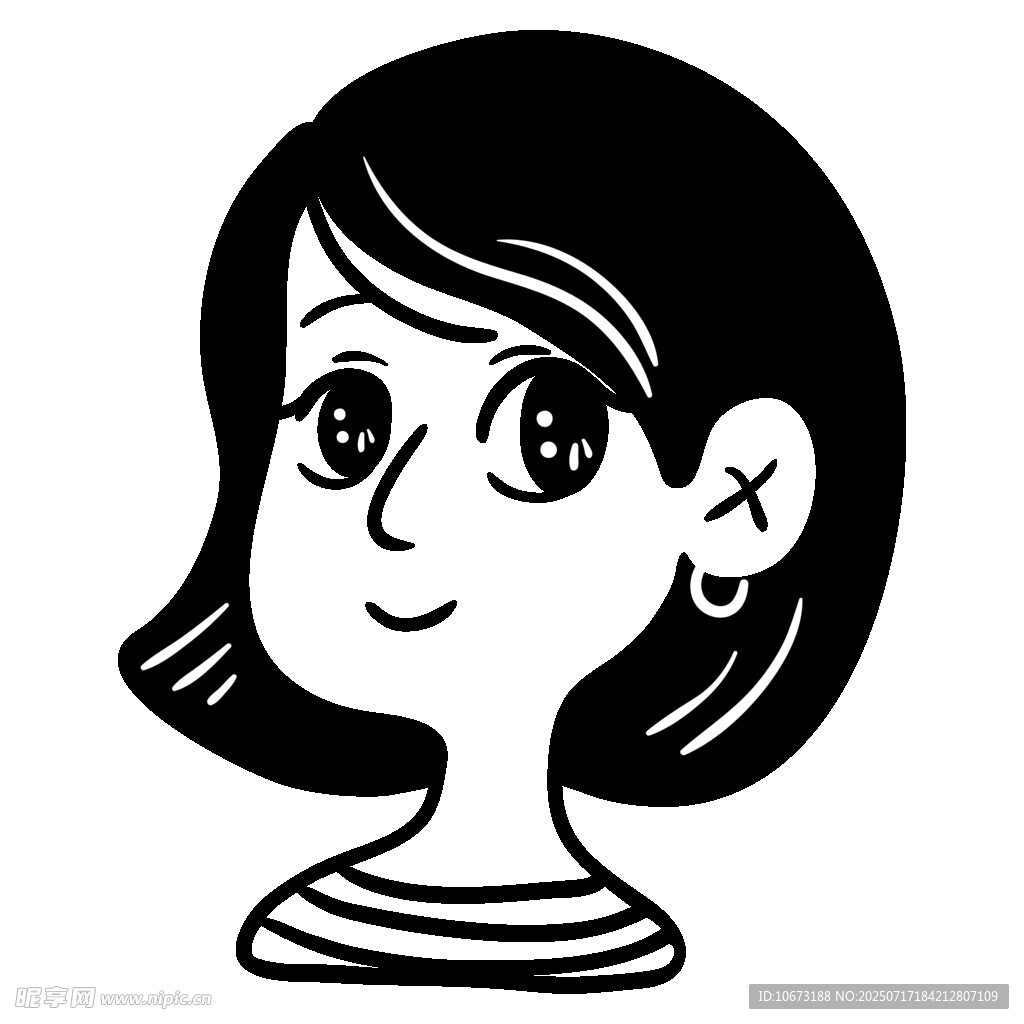 短发女孩头像