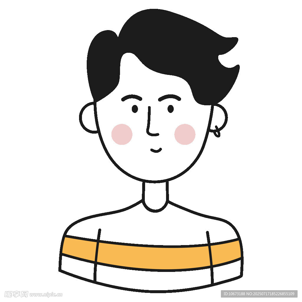 穿条纹上衣的卡通男子