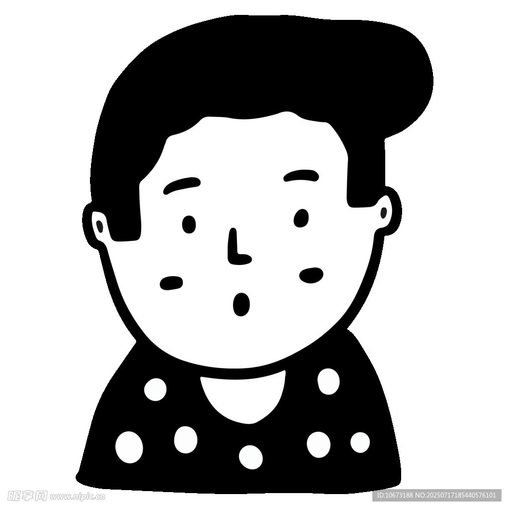 波点服饰卡通人物头像