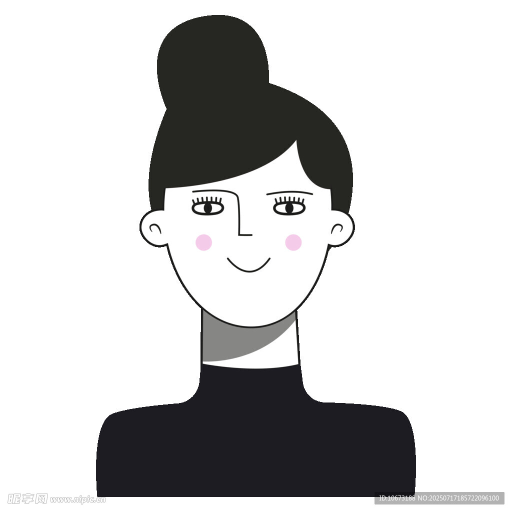 微笑女性头像