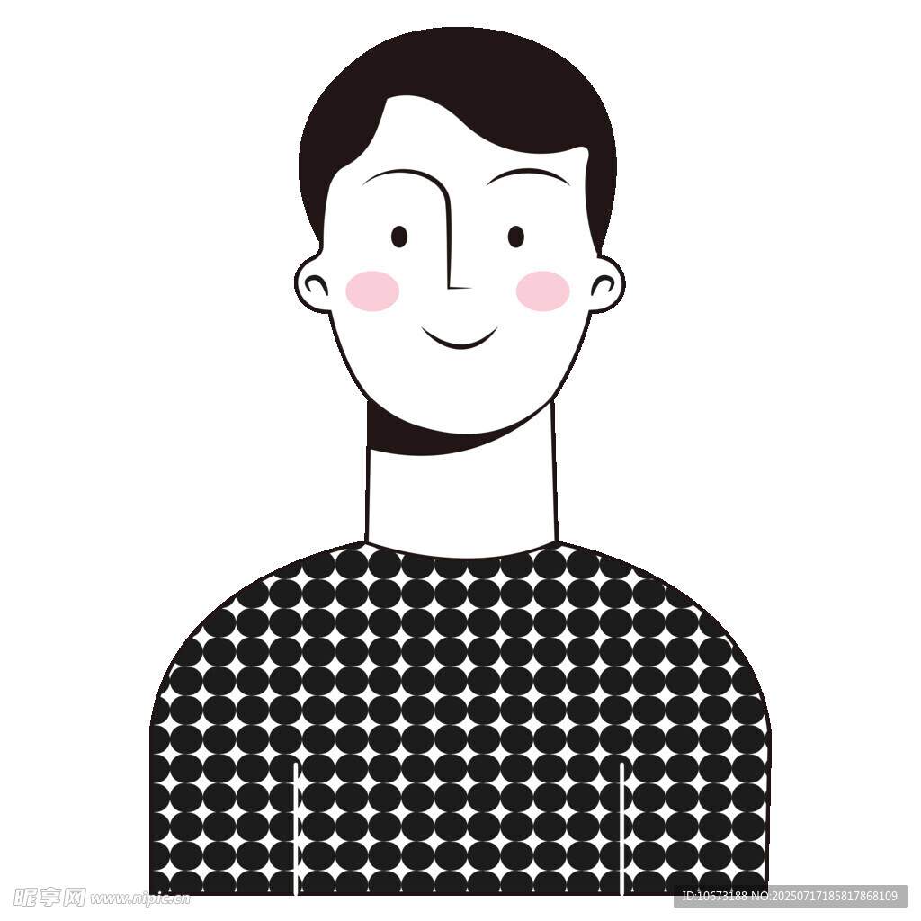 微笑男士卡通形象