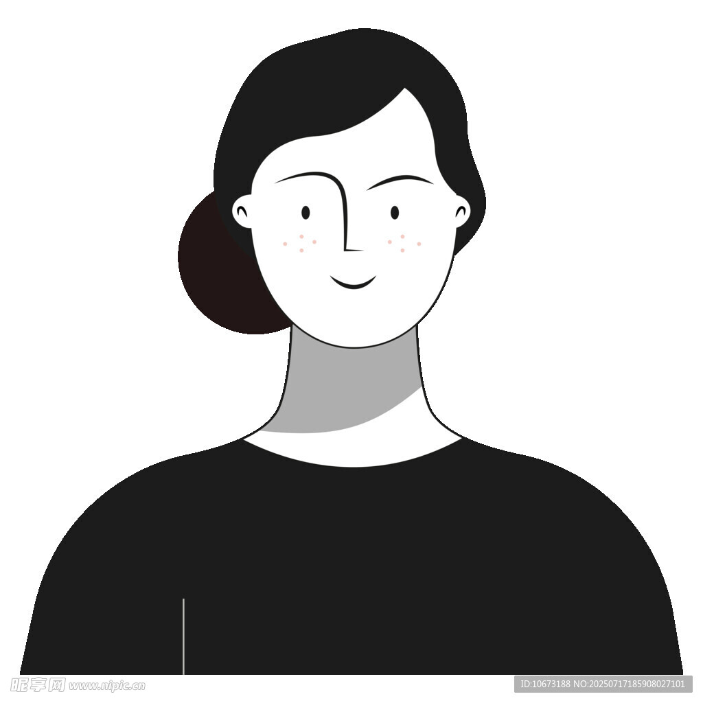 简约风格女性头像