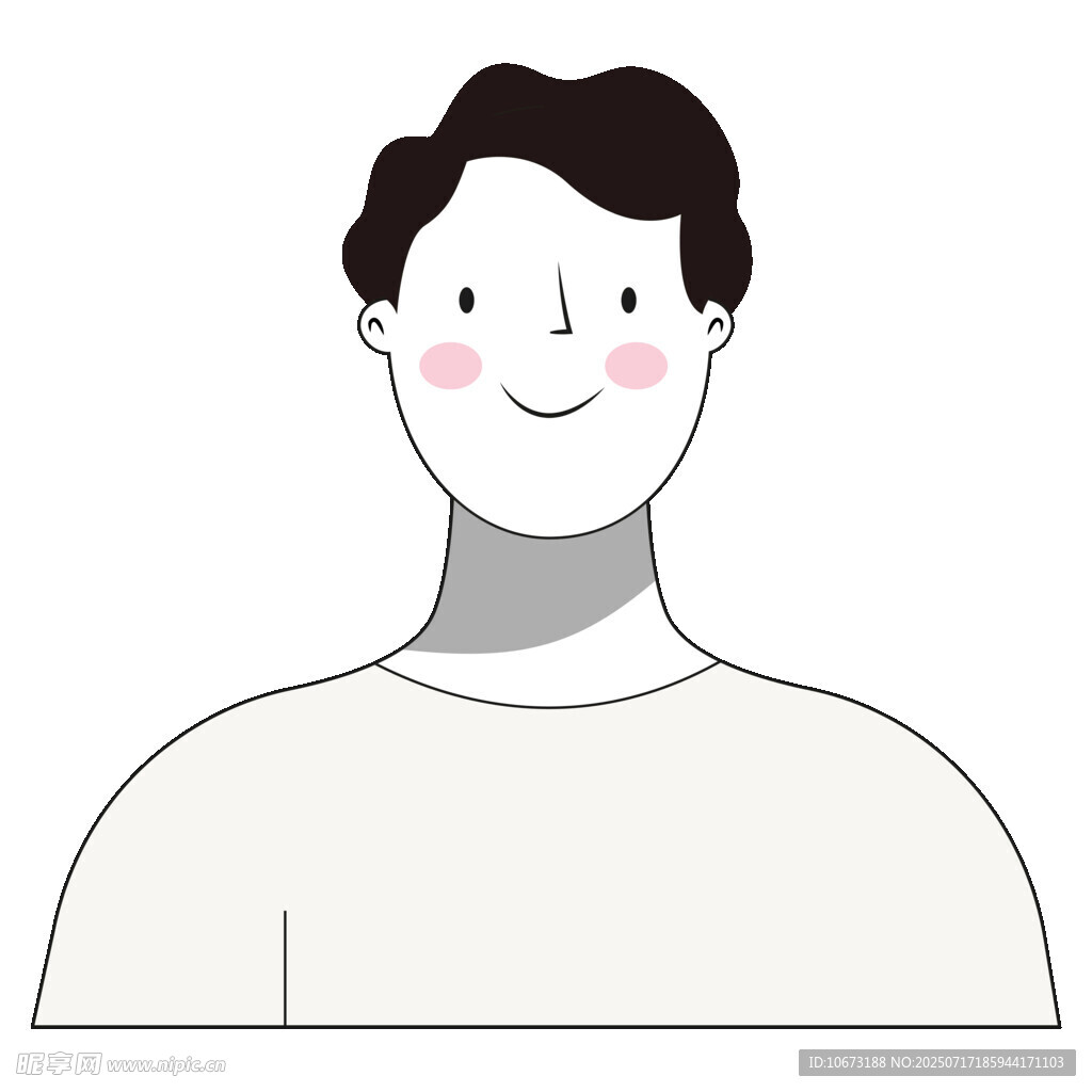 戴口罩的简约风男子形象