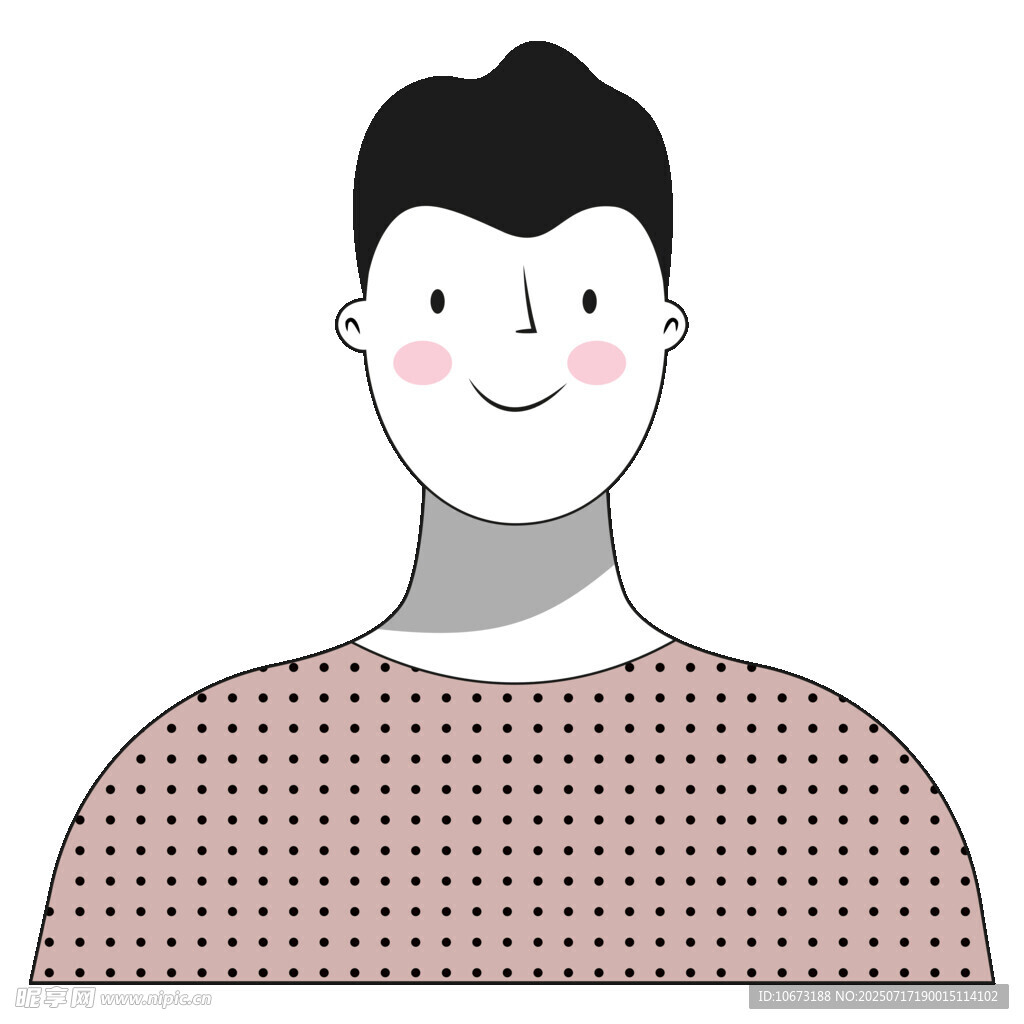 微笑男士卡通形象