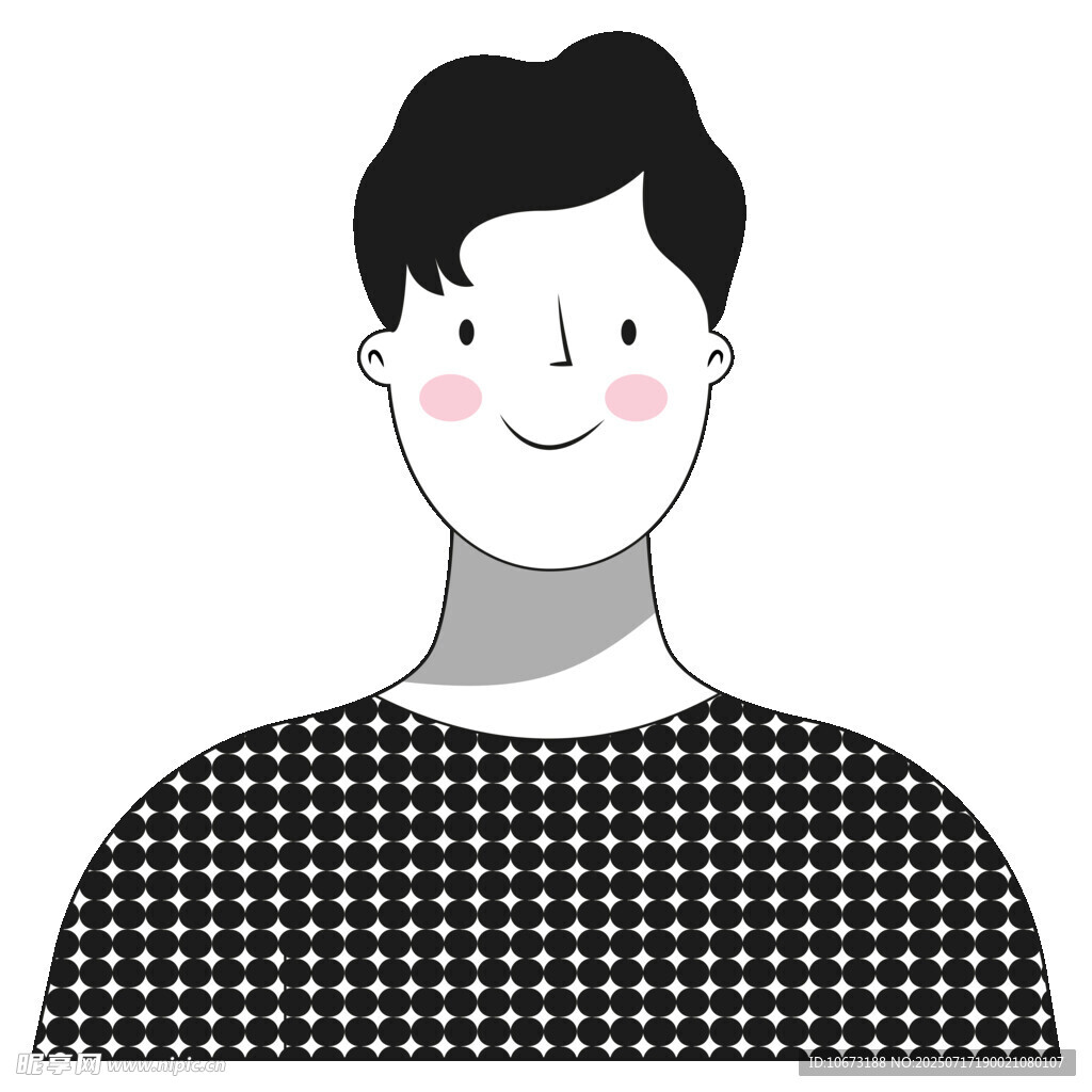 微笑男士卡通形象