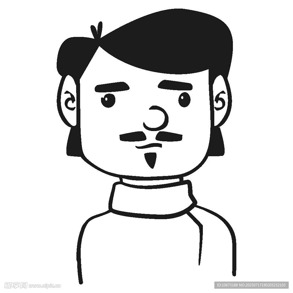 卡通风格男士头像