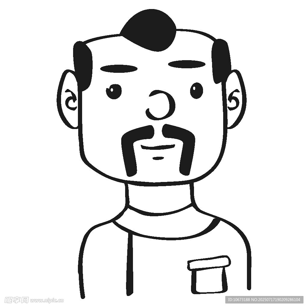 卡通风格男士头像