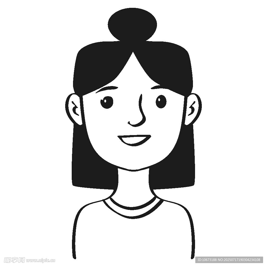 微笑女孩头像