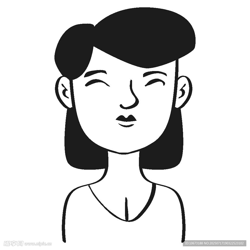 微笑女性头像