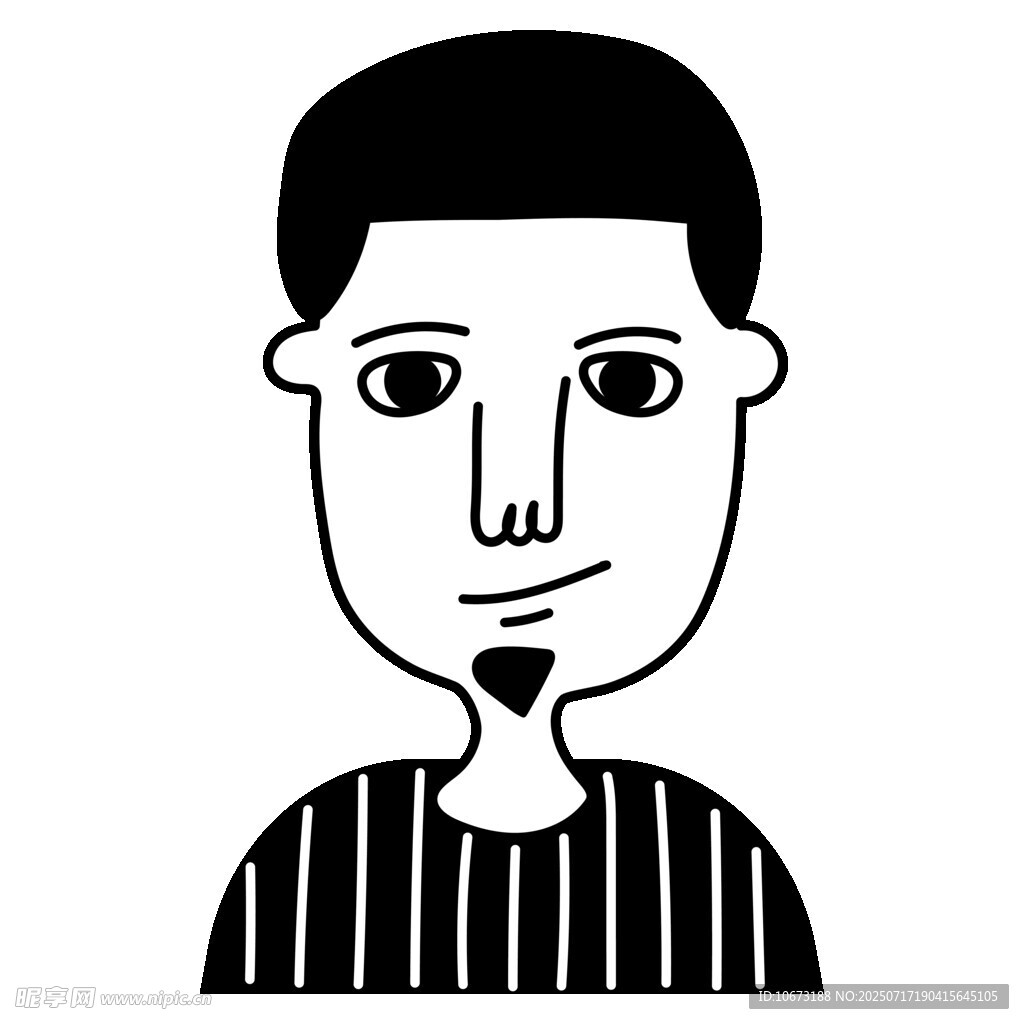 条纹上衣男子头像