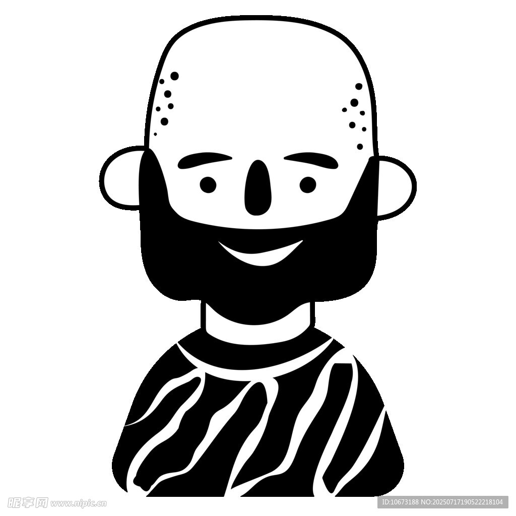 卡通光头男子形象