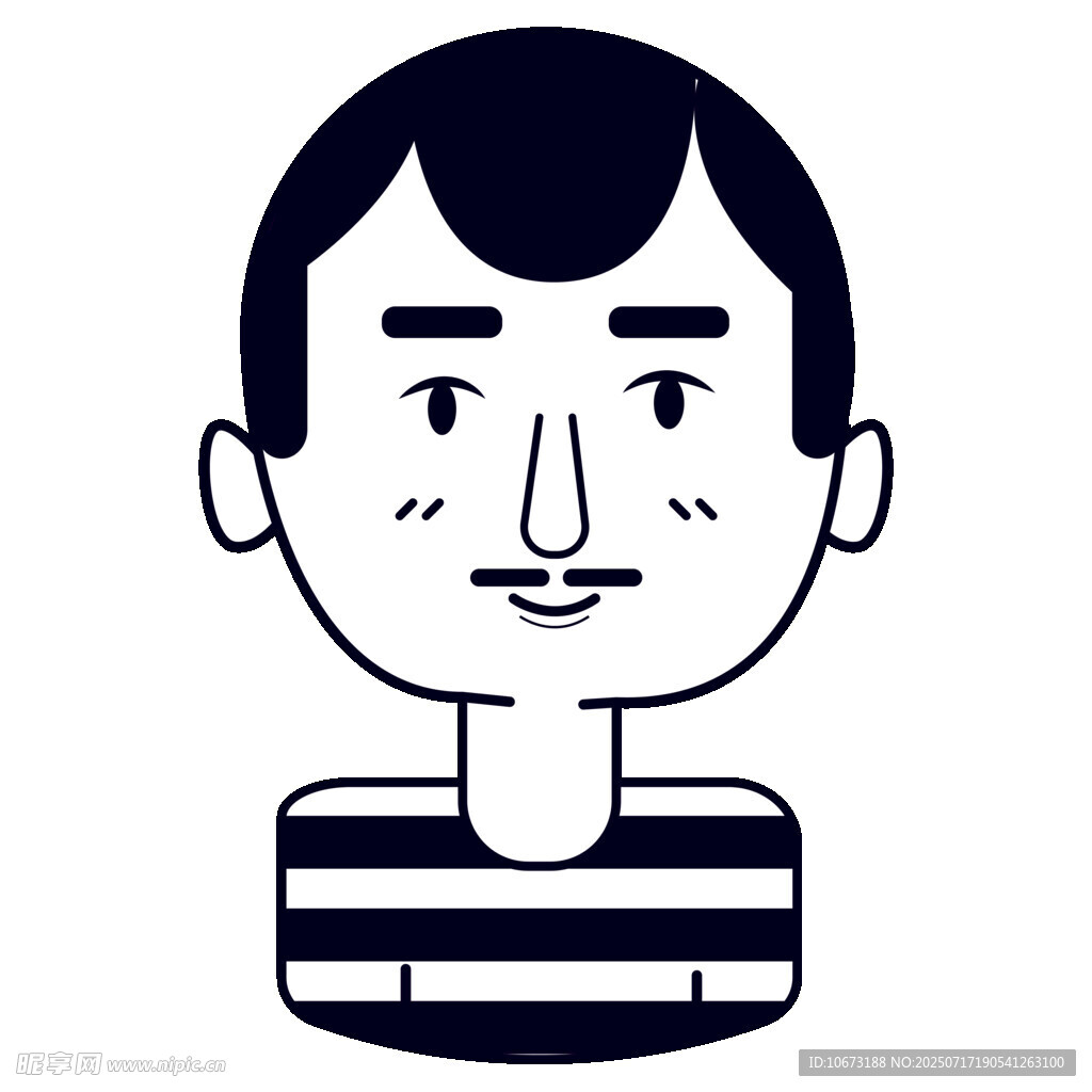 条纹上衣男子头像