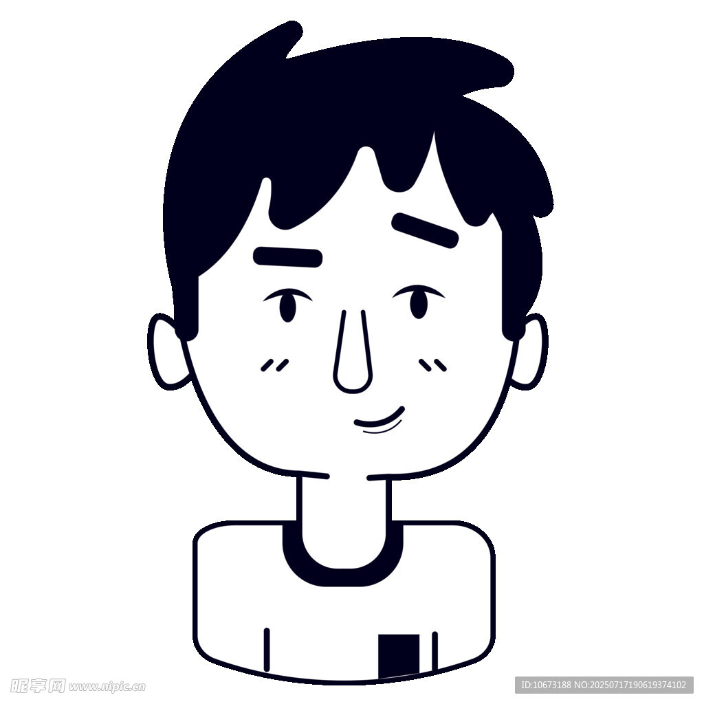 卡通风格男性头像