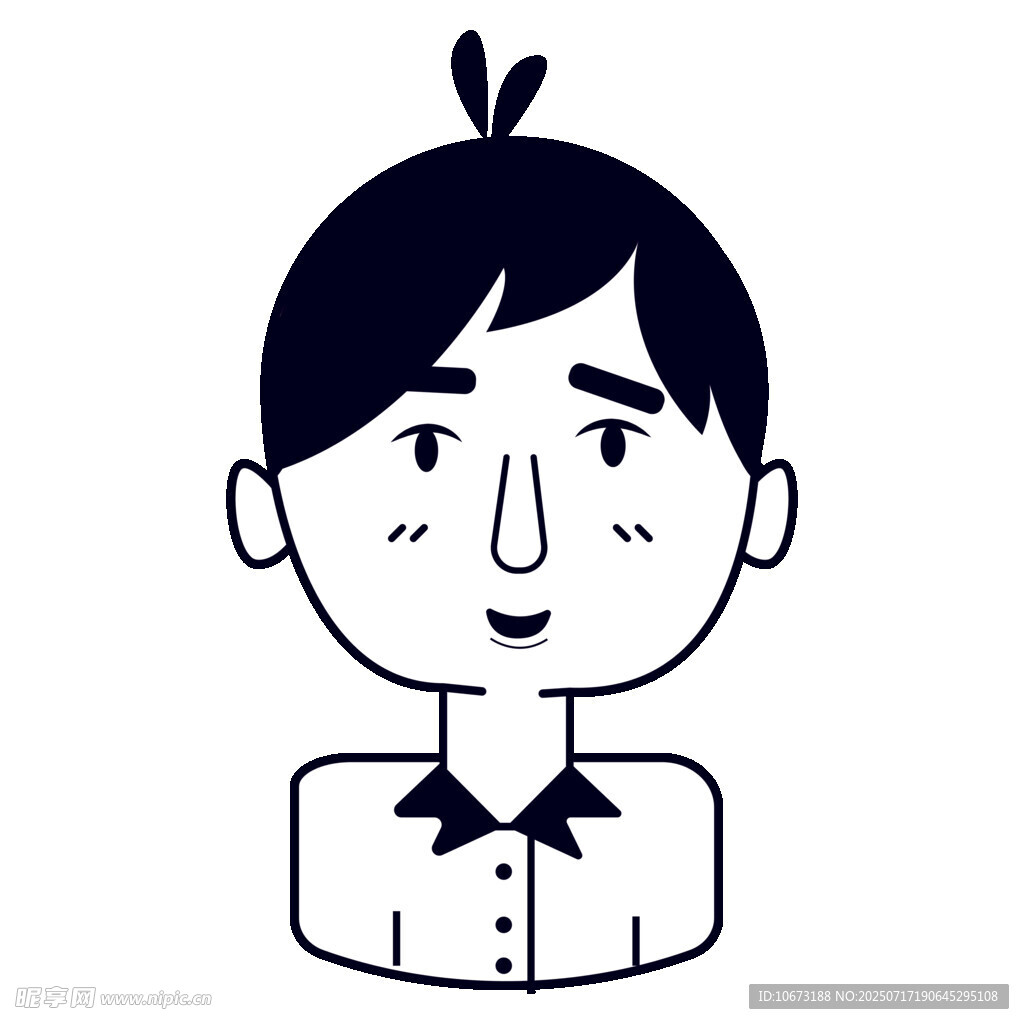 卡通风格男士头像