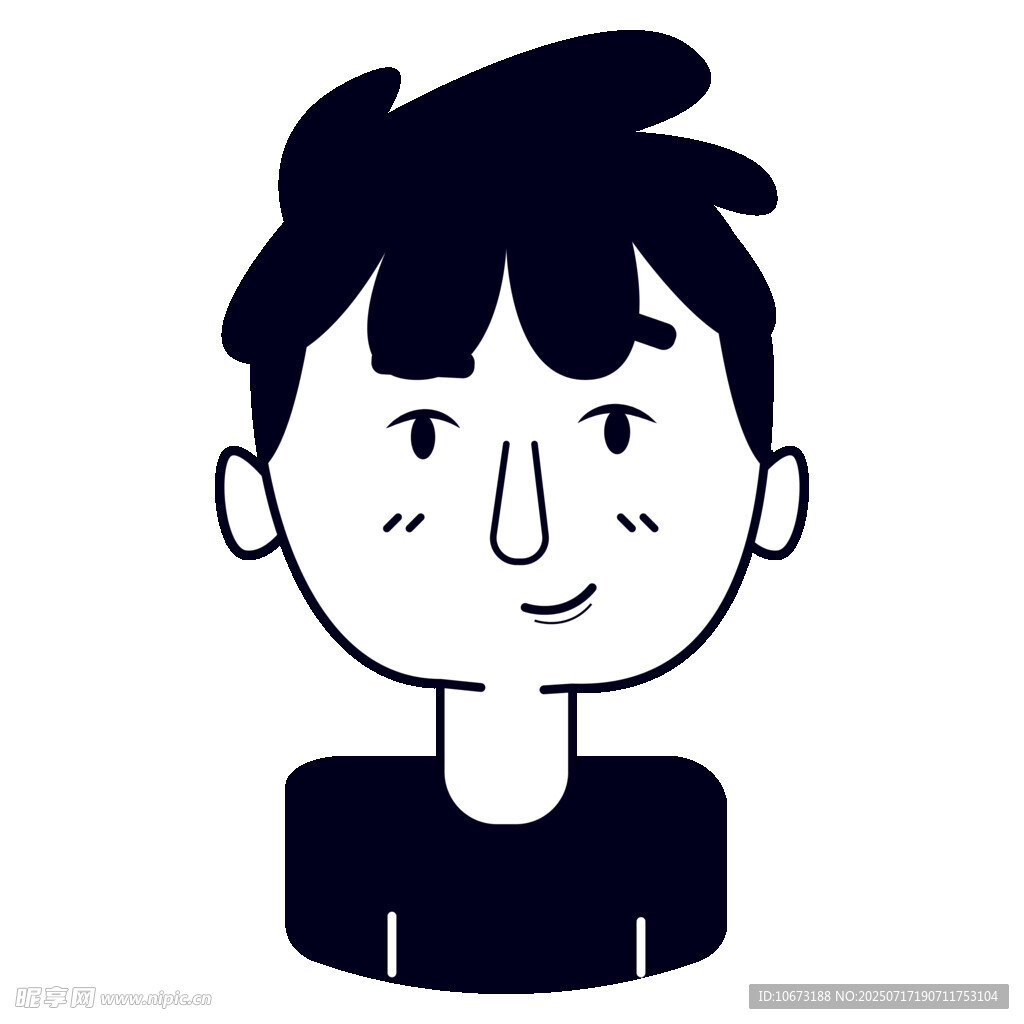 卡通风格男孩头像