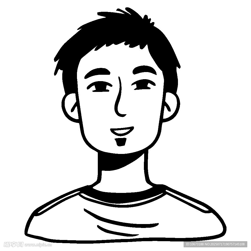 卡通风格男性头像