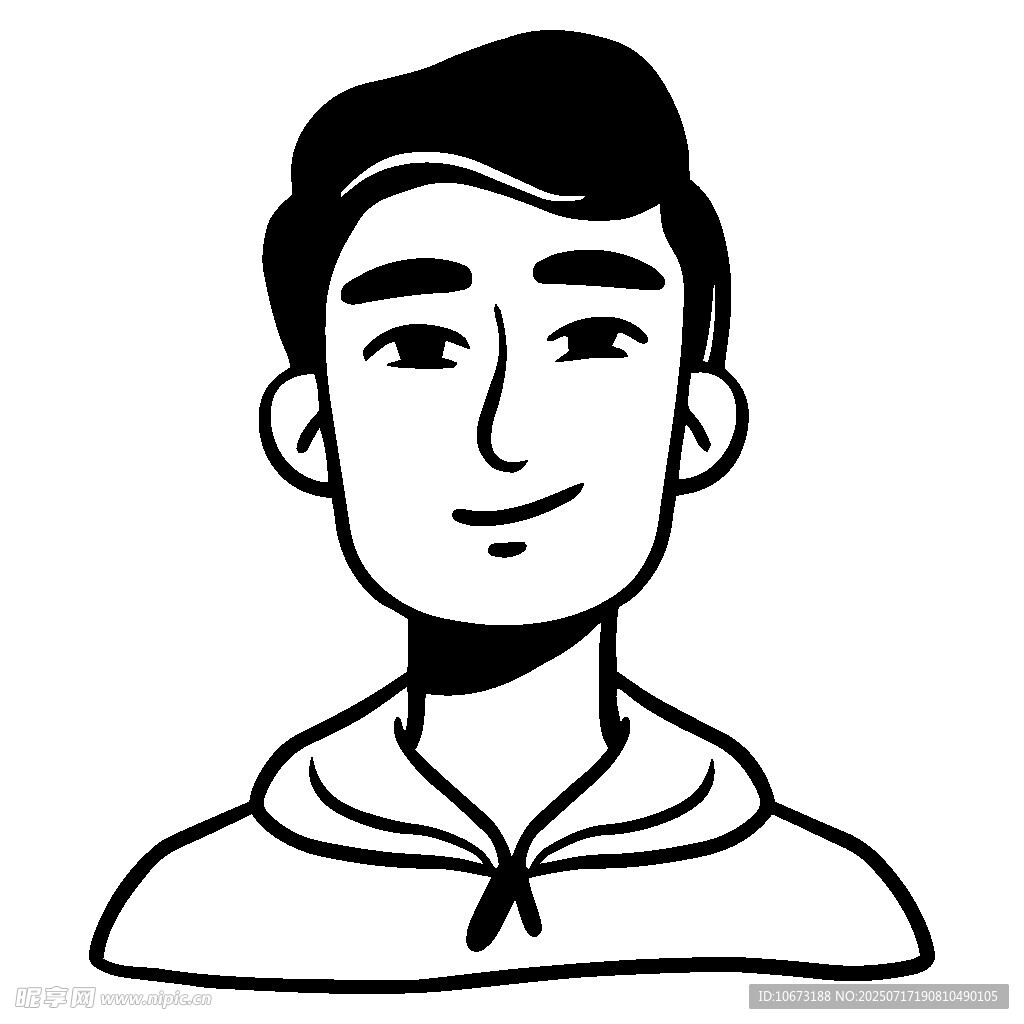 微笑的连帽衫男子头像