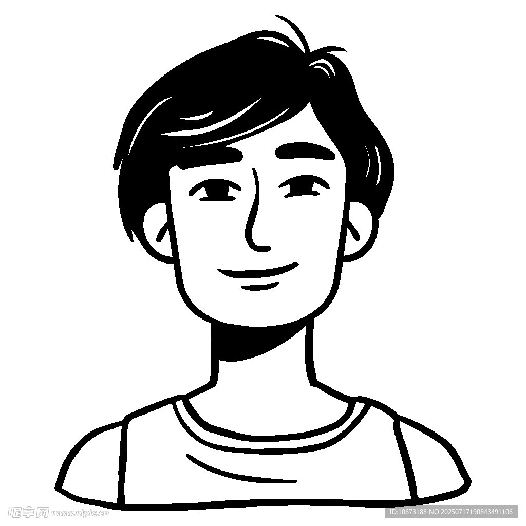 微笑男士头像