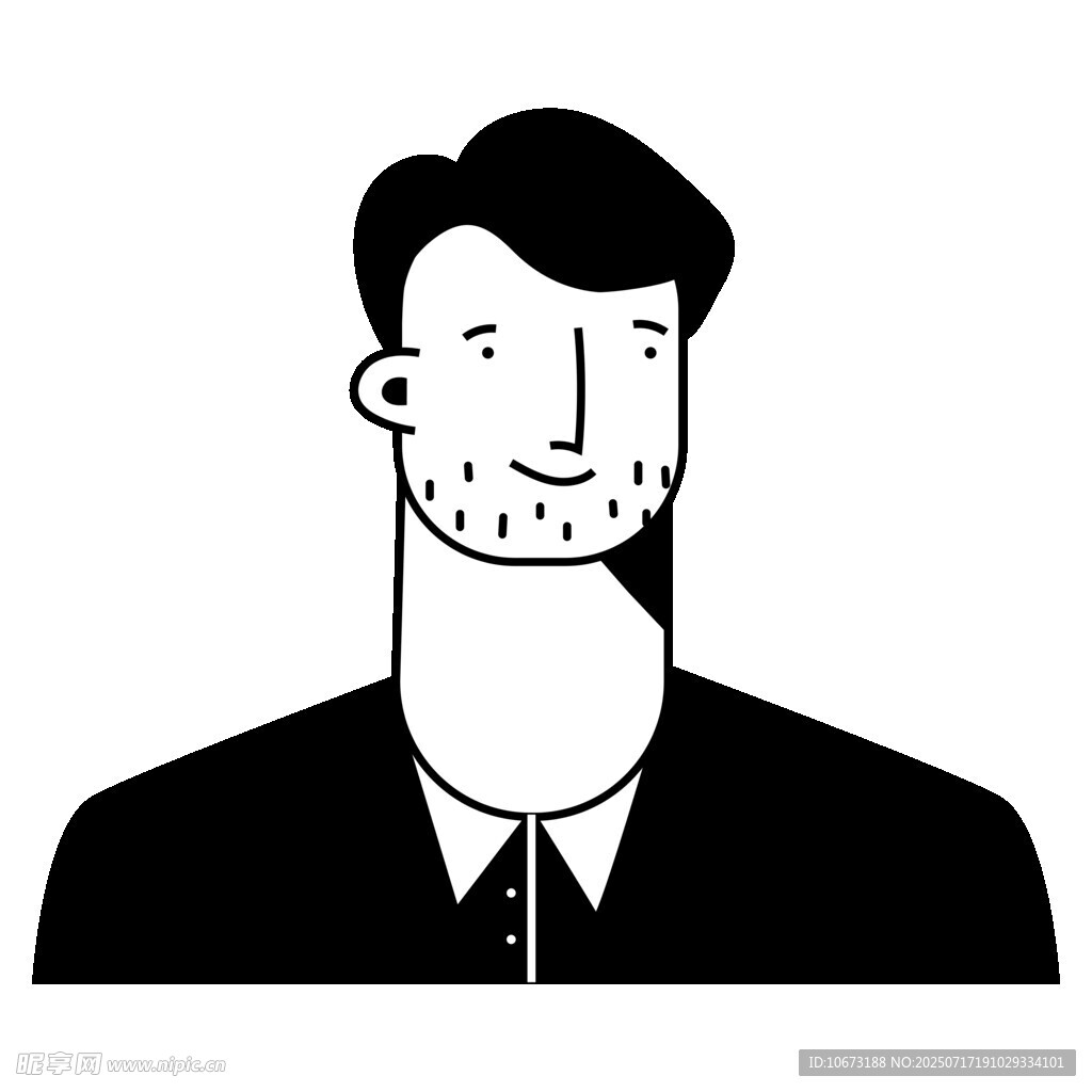 商务男士头像插画