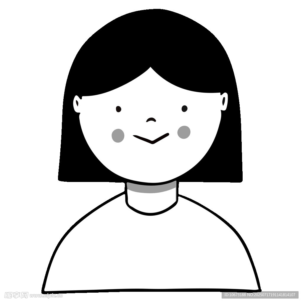 微笑女孩头像