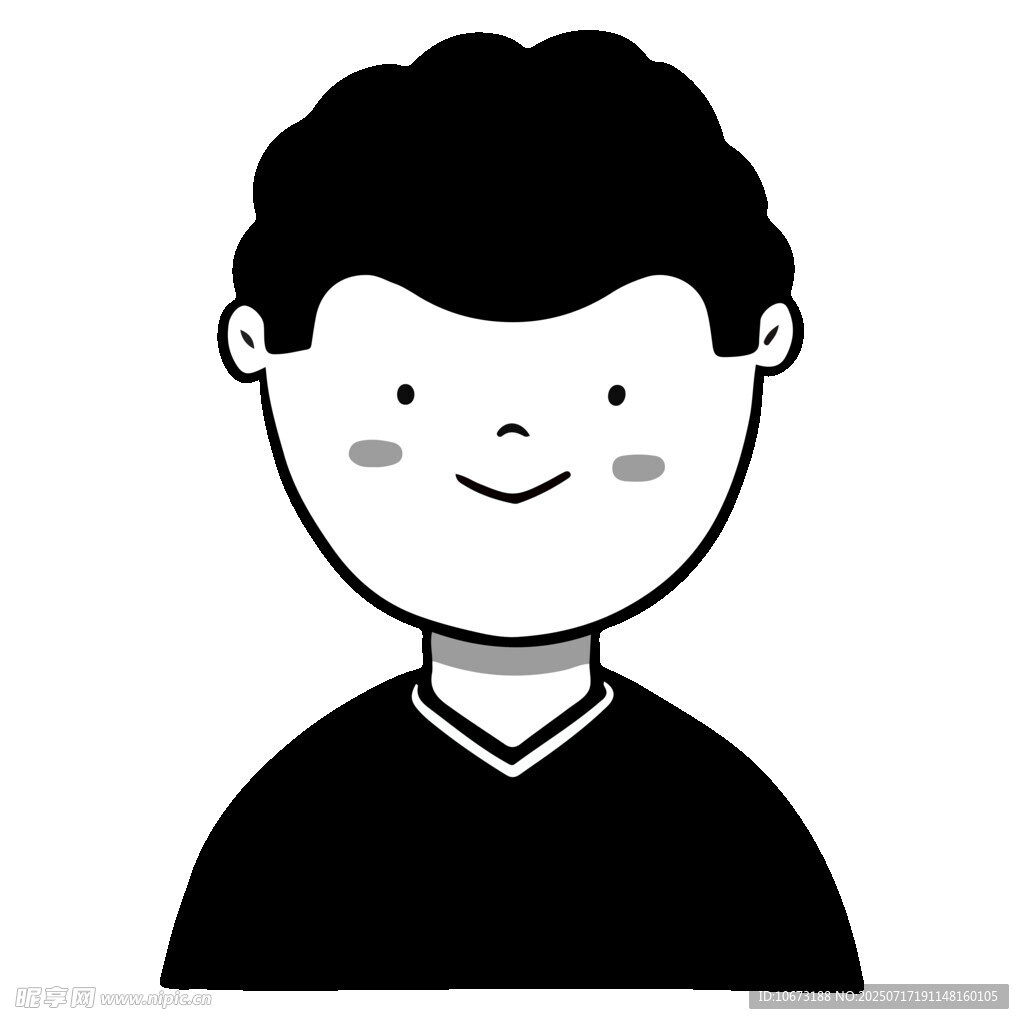 微笑男孩头像