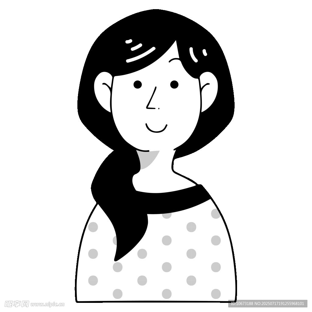 扎马尾的可爱女孩