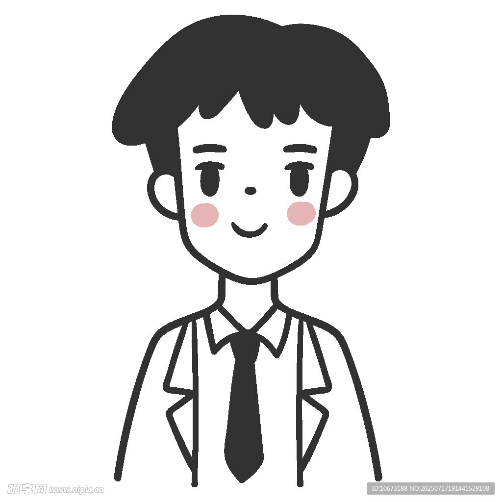 商务风微笑男士头像