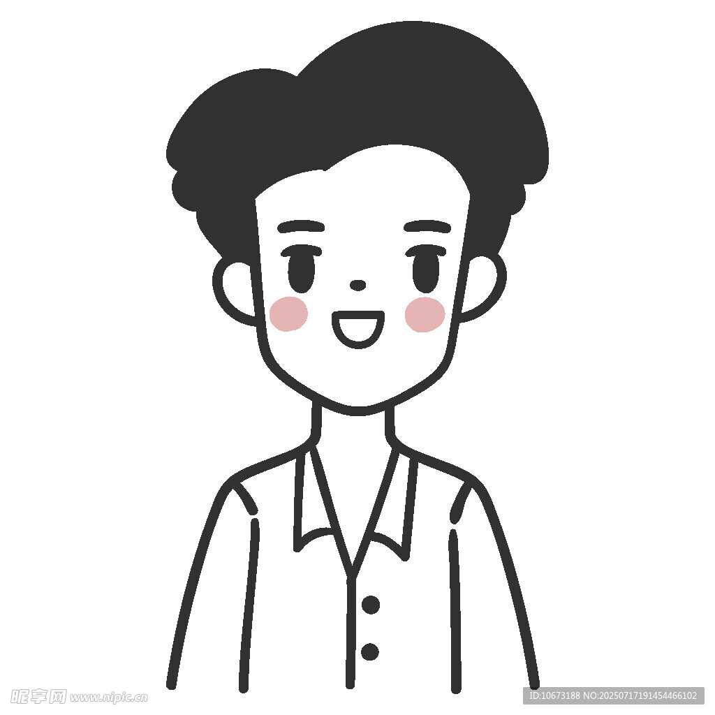 微笑男士卡通形象