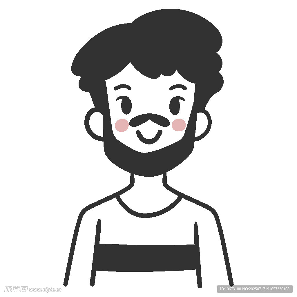 卡通风格男子头像