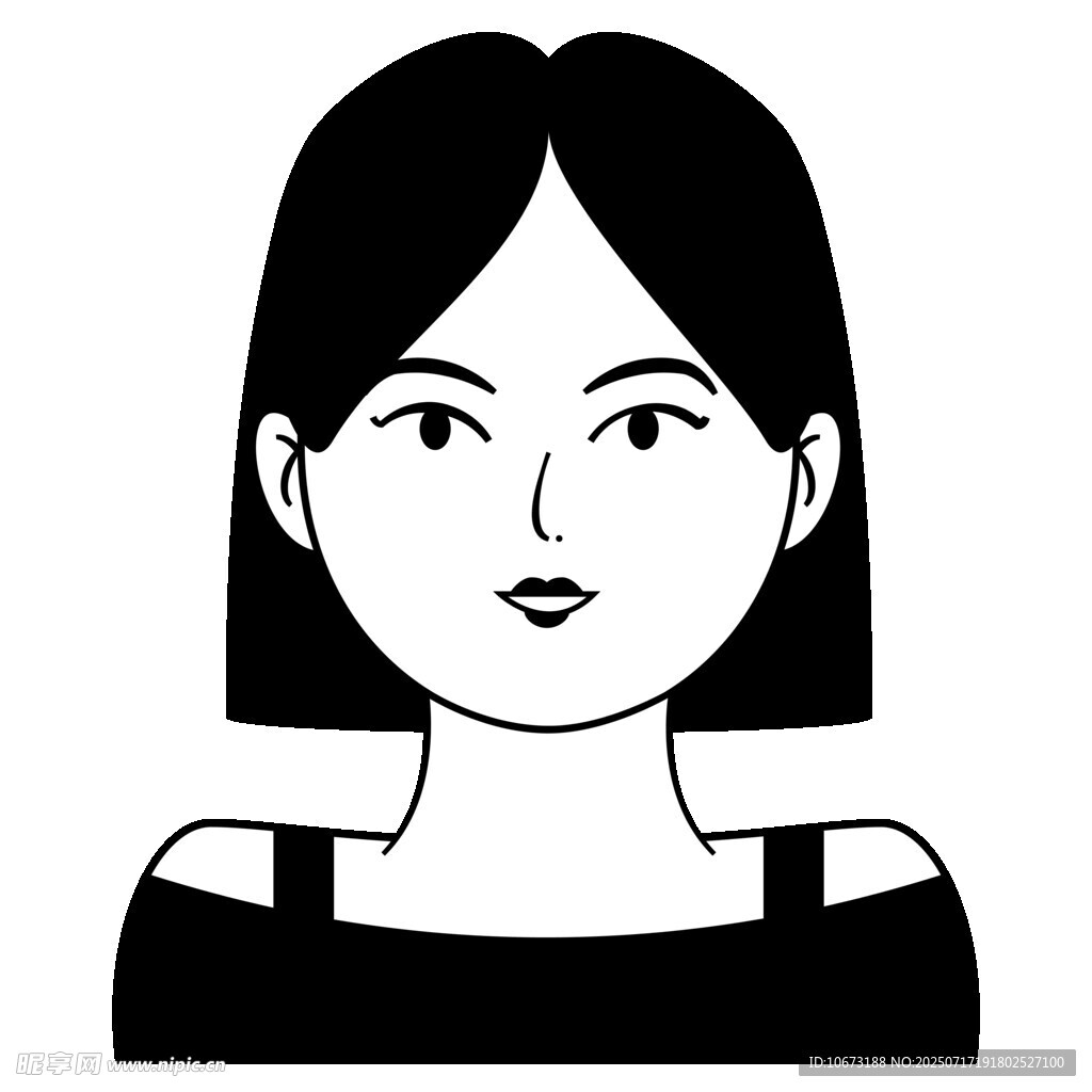 简约风格女性头像