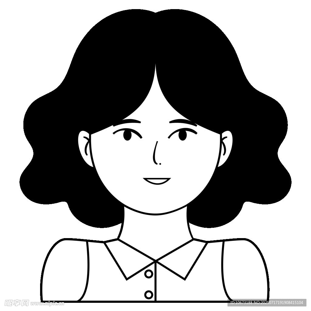 短发女孩头像