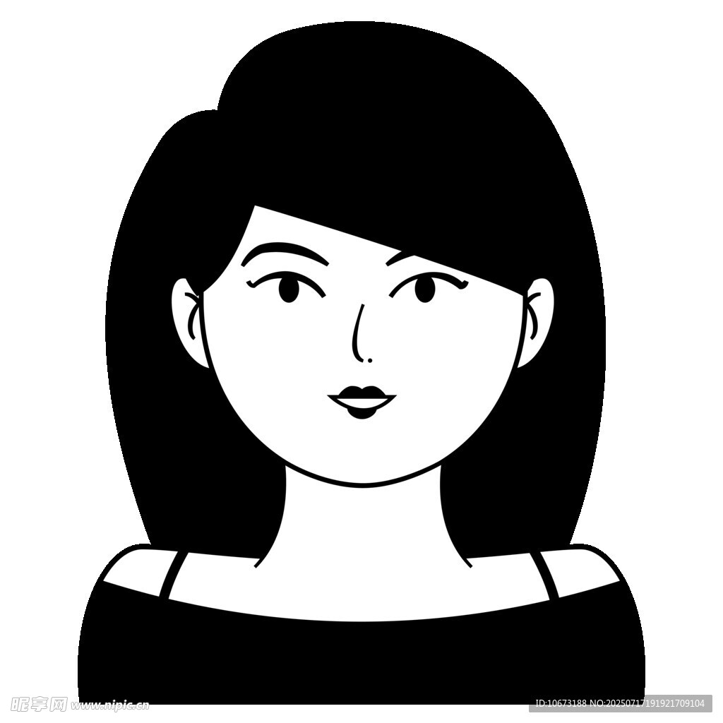 简约风格女性头像