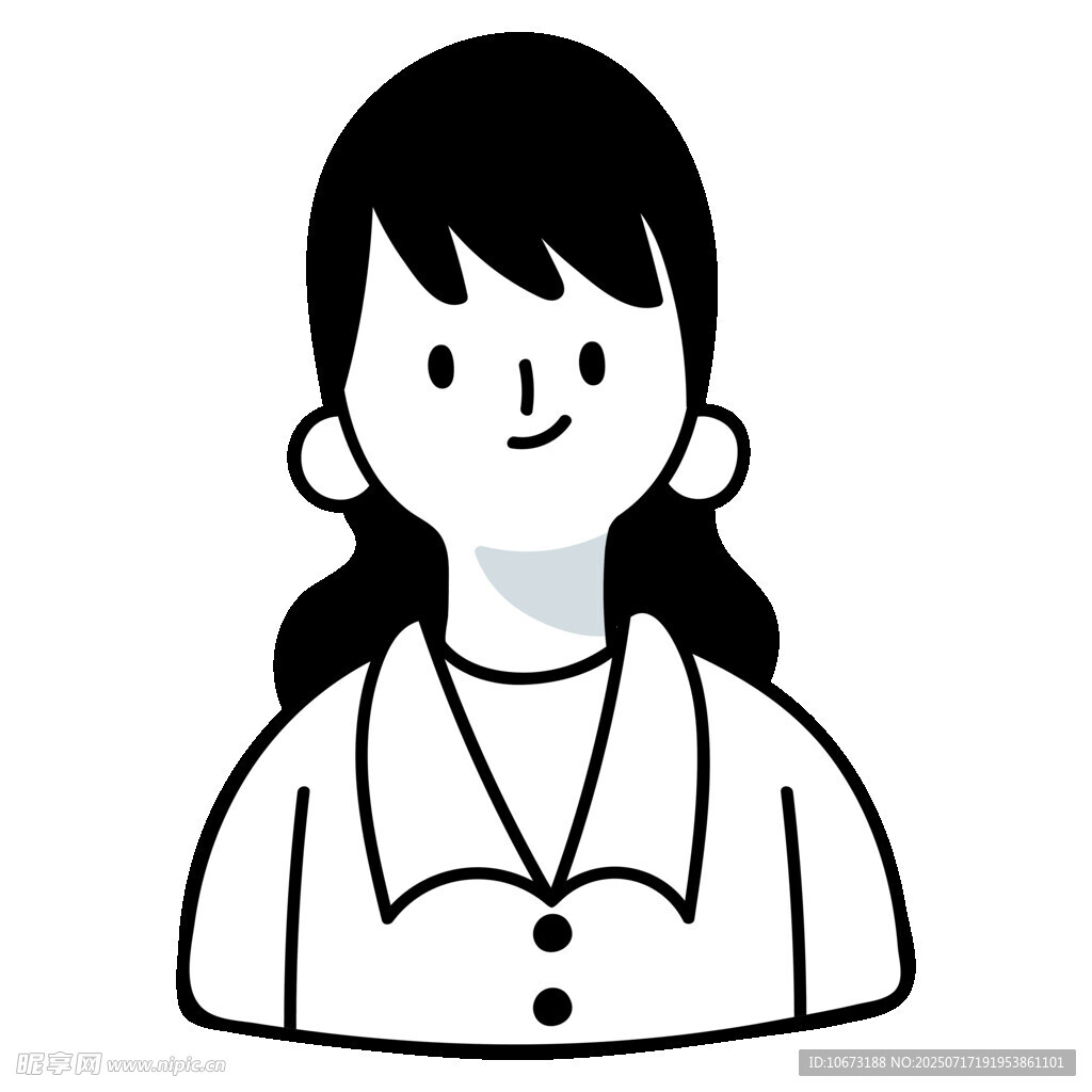 简约风格女性头像