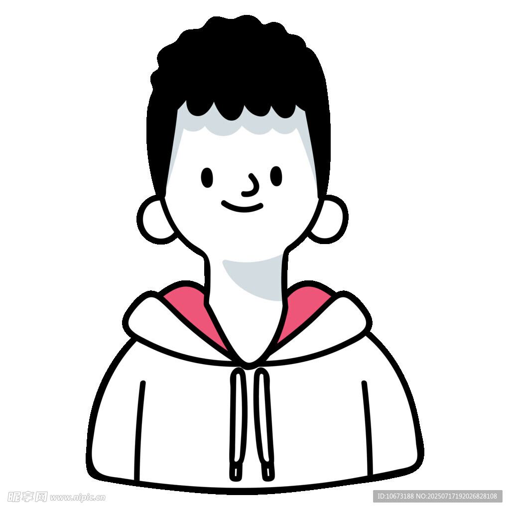 穿连帽衫的微笑男孩