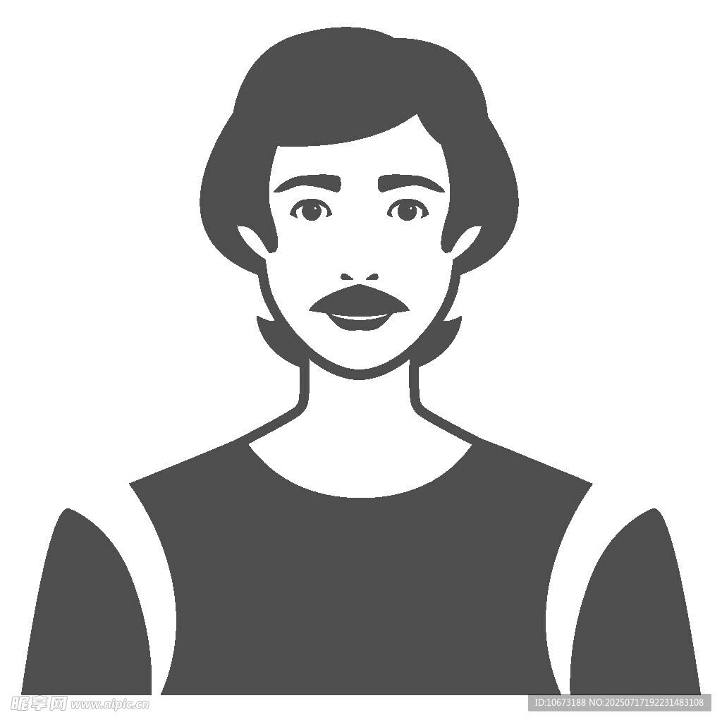 短发女性头像