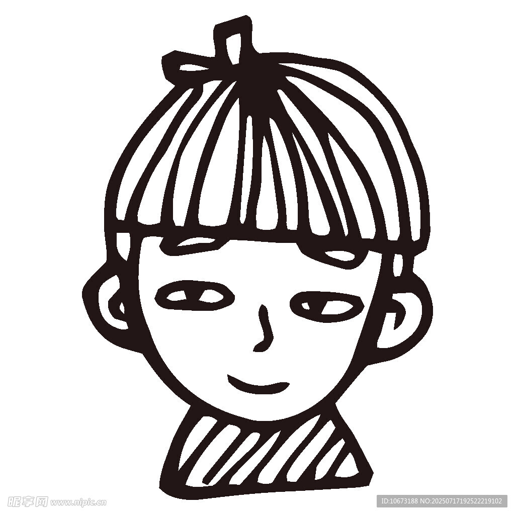 卡通风格小男孩头像