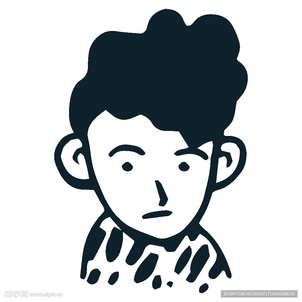 卡通风格男子头像