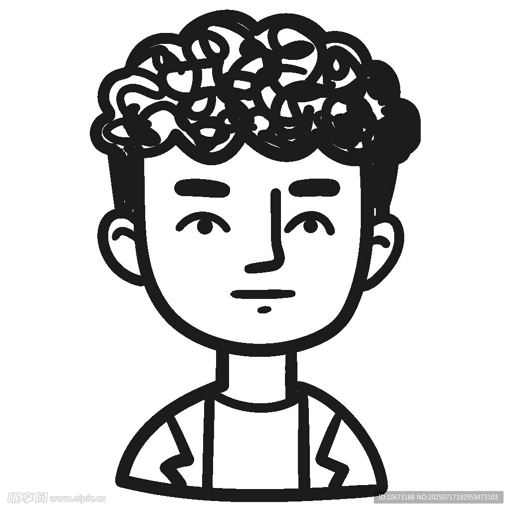 卷发男子头像