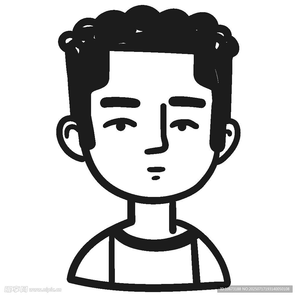 卡通风格男性头像