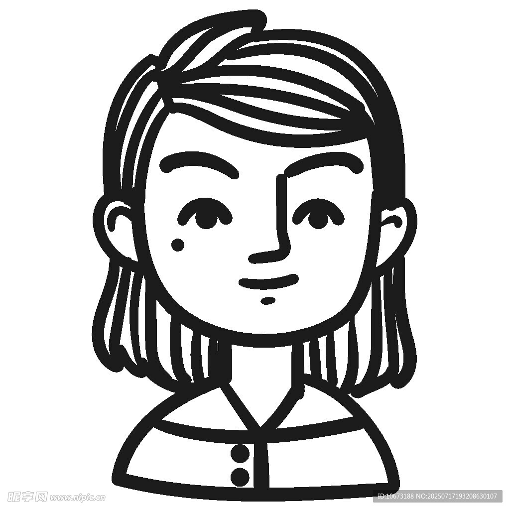 短发女孩头像
