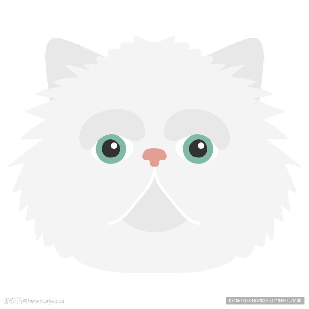 可爱白毛猫咪头像