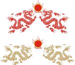 龙纹双龙戏珠龙标签龙包装彩龙