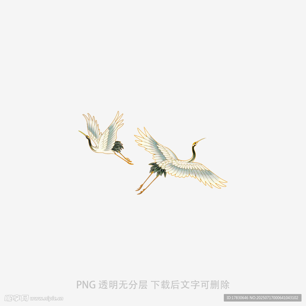 双鹤齐飞图