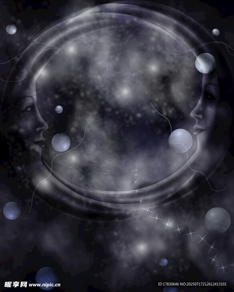 梦幻星空圆环背景图