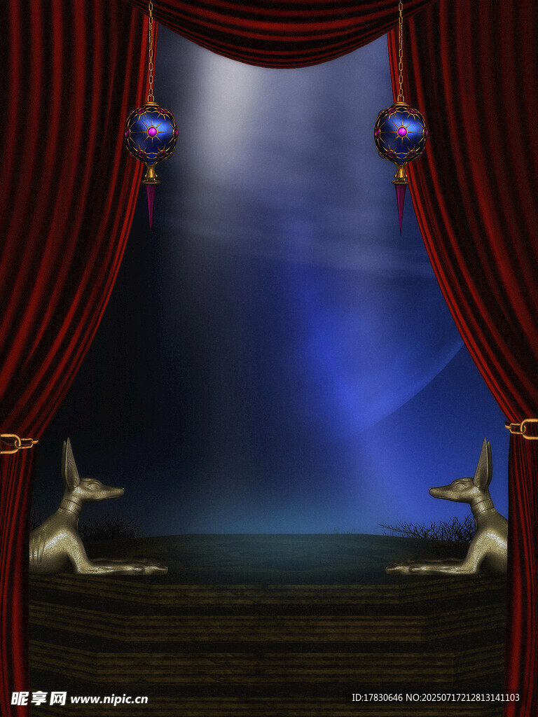 红色幕布下的神秘舞台