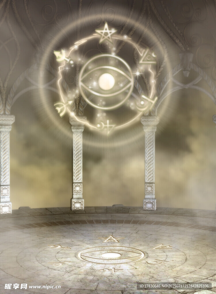 神秘奇幻的圆形魔法空间