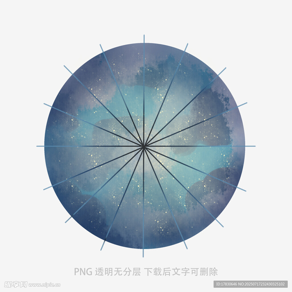 梦幻蓝调星球图案设计