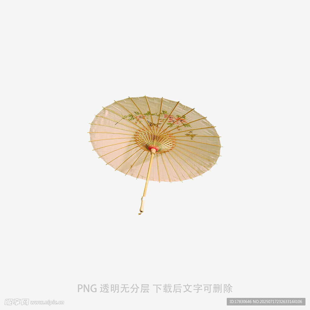 传统中式油纸伞特写