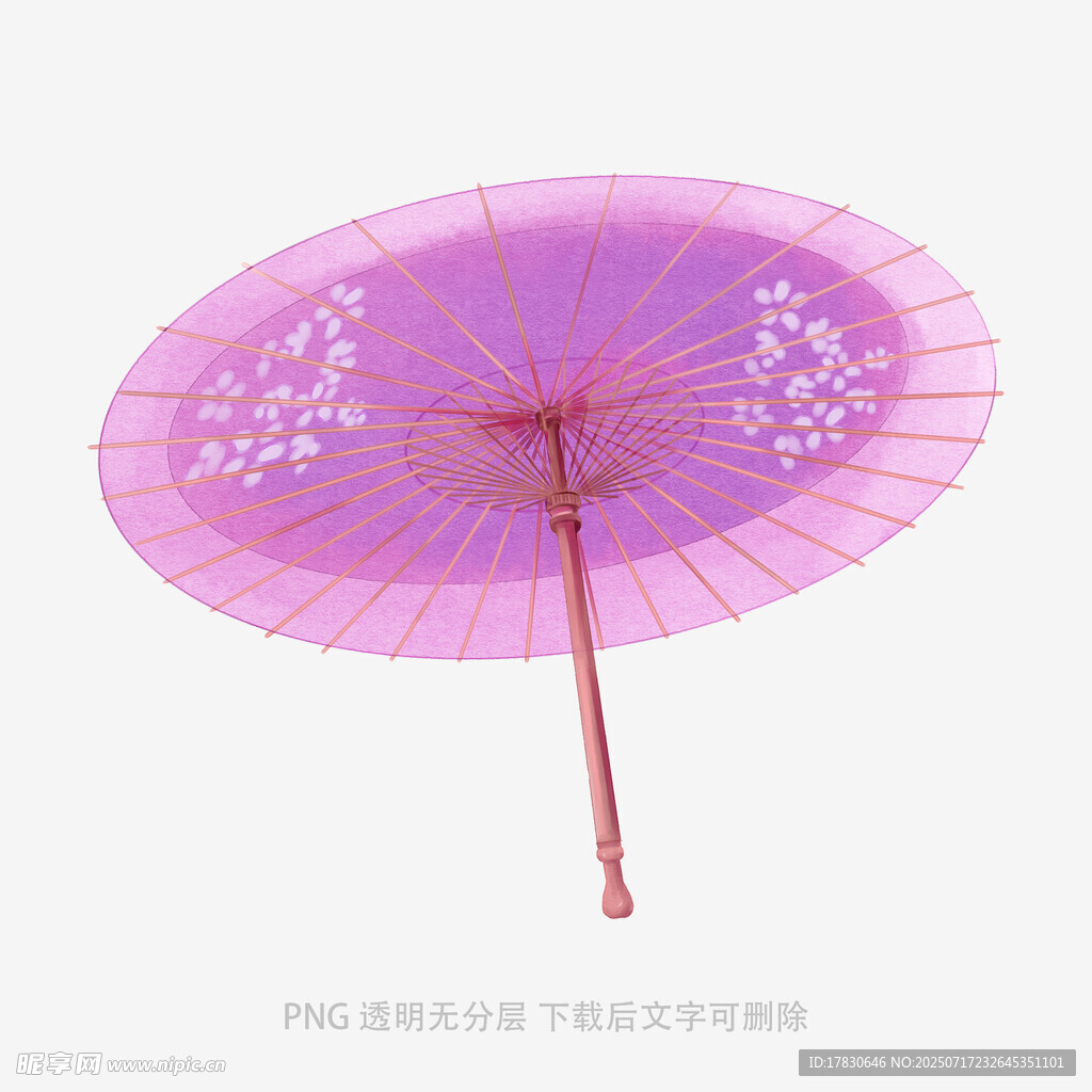 紫色古风油纸伞