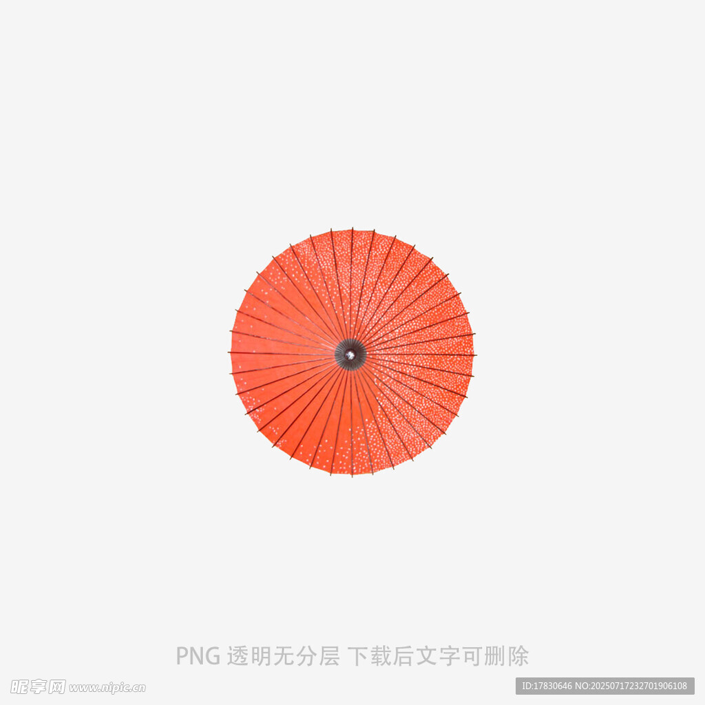 红色纸伞特写
